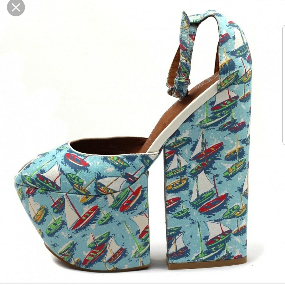 Jeffrey Campbell 4Evs Sailboat Platform Sandals